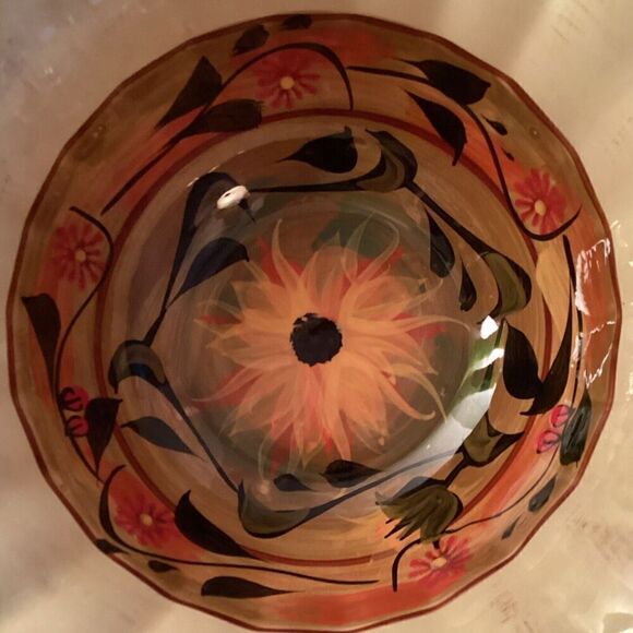 Certified International Sunflower 9" Mixing Bowl Margret Le Van Design Scalloped - Picture 8 of 9